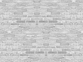 White and gray brick wall texture stained background