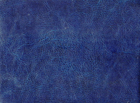 Blue color weathered leather texture.