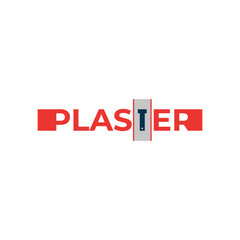 plaster logo. vector design	