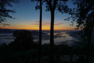 Beautiful sunrise view and sky from Phuhuayesan in Nong khai provience, Thailand
