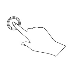 Isolated object of touchscreen and hand sign. Set of touchscreen and touch stock vector illustration.