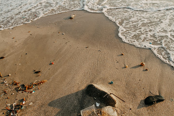 garbage on the beach