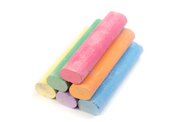 colored chalk for drawing on a white background - Imageю