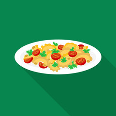 Vector design of pasta and carbohydrate logo. Set of pasta and macaroni stock vector illustration.