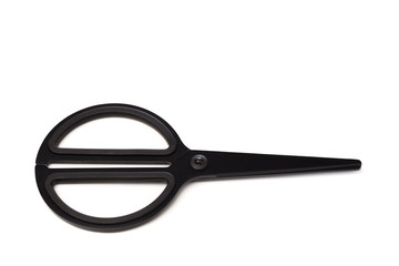black scissors isolated on white.