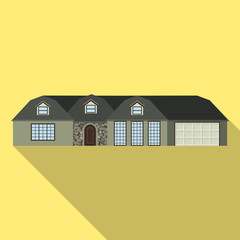 Vector illustration of building and front logo. Collection of building and roof vector icon for stock.