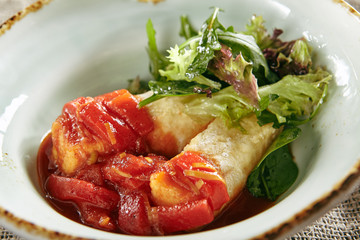 Fried Cheese and Sweet Pepper