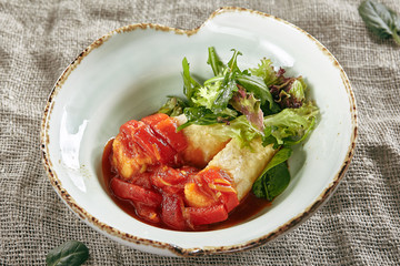 Fried Cheese and Sweet Pepper