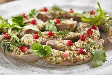 Lamb Tongues with Eastern Dressing