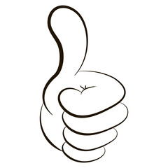 like thumb up, character approve like, vector thumb up comic cartoon style