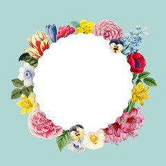 Blank floral copy space