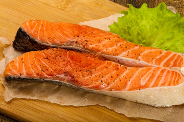 Raw salmon