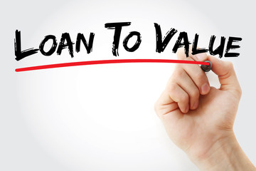 LTV - Loan to Value acronym, business concept background