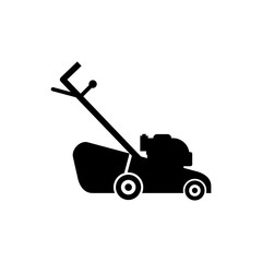 Lawn mower icon or logo, Grass cutter icon