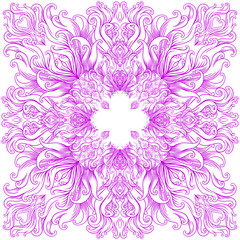 Mandala pattern for henna, mehndi, tattoo, ornaments, square frame