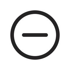 Minus vector icon