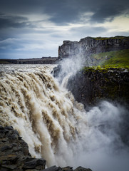 Dettifoss waterfall landscape in Iceland