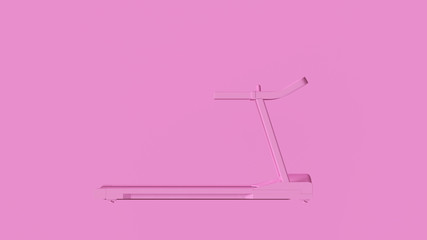 Pink Treadmill Running Machine 3d illustration 