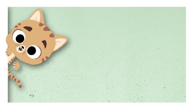 Gato adorable saludando con fondo con textura