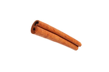 Cinnamon sticks and anise isolated on white background. Spice.