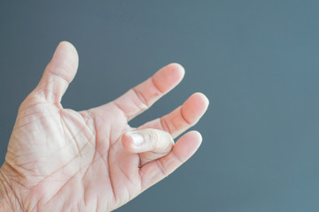 Trigger Finger a defect in a tendon causing a finger to jerk or snap straight when the hand is extended.