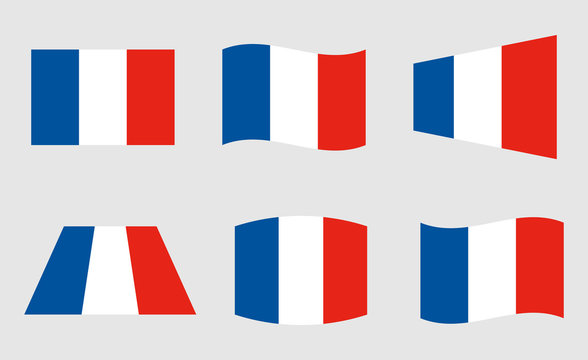 France flag vector illustration, official colors of the French flag