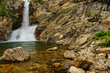 Running Eagle Falls, Glacier National Park, Montana, United States