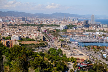 Obraz premium Cityscape view of Barcelona city, Spain.