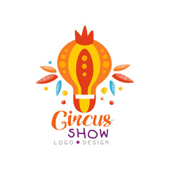 Circus show logo design, carnival, festive, show label, badge, hand drawn design element can be used for flyear, poster, banner, invitation vector Illustration