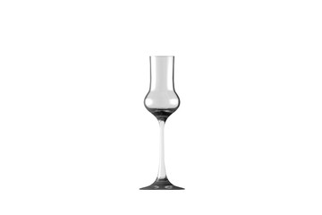 3D illustration of grappa glass isolated on white side view - drinking glass render