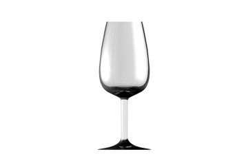 3D illustration of port wine glass isolated on white side view - drinking glass render