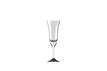 3D illustration of pousse cafe multi layered cocktails glass isolated on white side view - drinking glass render