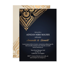 Luxury wedding invitation