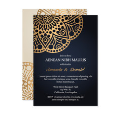 Luxury wedding invitation