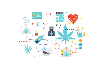 Medical cannabis concept  illustration