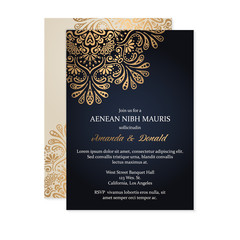 Luxury wedding invitation