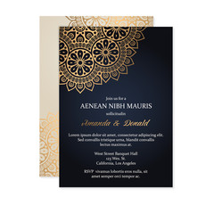 Luxury wedding invitation