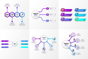 Set Of Infographics Elements Vector Design Template. Business Data Visualization Infographics Timeline with Marketing Icons most useful can be used for workflow, presentation, diagrams, reports