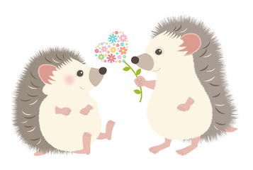 キュートなハリネズミ　ペア　０２