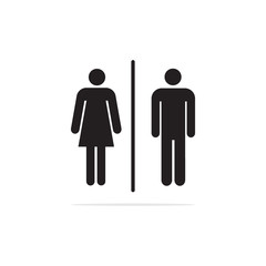 Women and men Icon. Vector concept illustration for design.