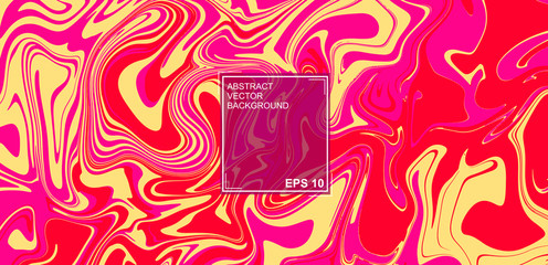 Abstract vector background. with beautiful fantasy ink patterns. Liquid paint. Fluid art. The ornament of marble. Colorful bright combination of colors. Modern colorful flow.