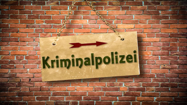 Schild 388 - Kriminalpolizei