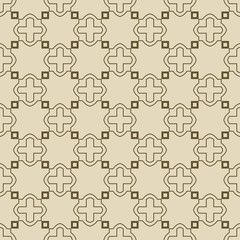 Retro ornament. modern square geometric pattern. Seamless vector illustration. for interior design, printing, wallpaper, fill pattern. beige color