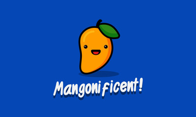 Cute Mango Vector Illustration Pun Poster Design