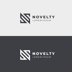 Abstract letter N logotype. Modern logo idea sign. Universal emblem vector icon.