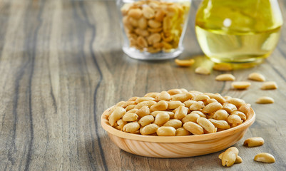 Peanuts oil and healthy food for life