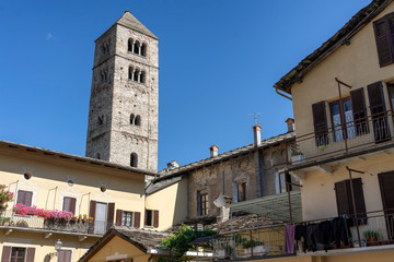 Fototapeta na wymiar Susa, Piedmont, Italy: historic cathedral