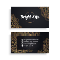 Business Card. Vintage decorative elements