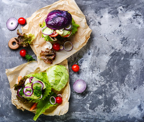Homemade veggie burger