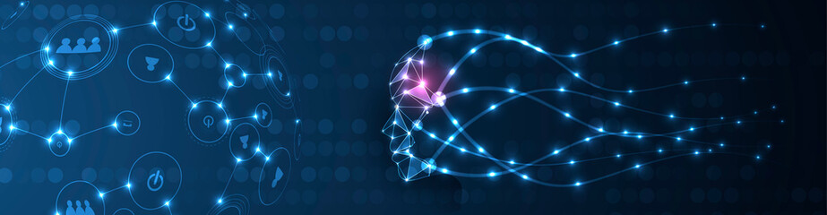 Conceptual technology illustration of artificial intelligence